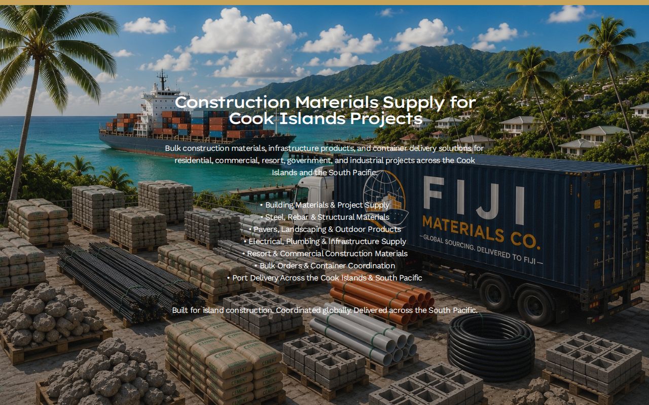 Construction Materials Supply for Cook Islands Projects